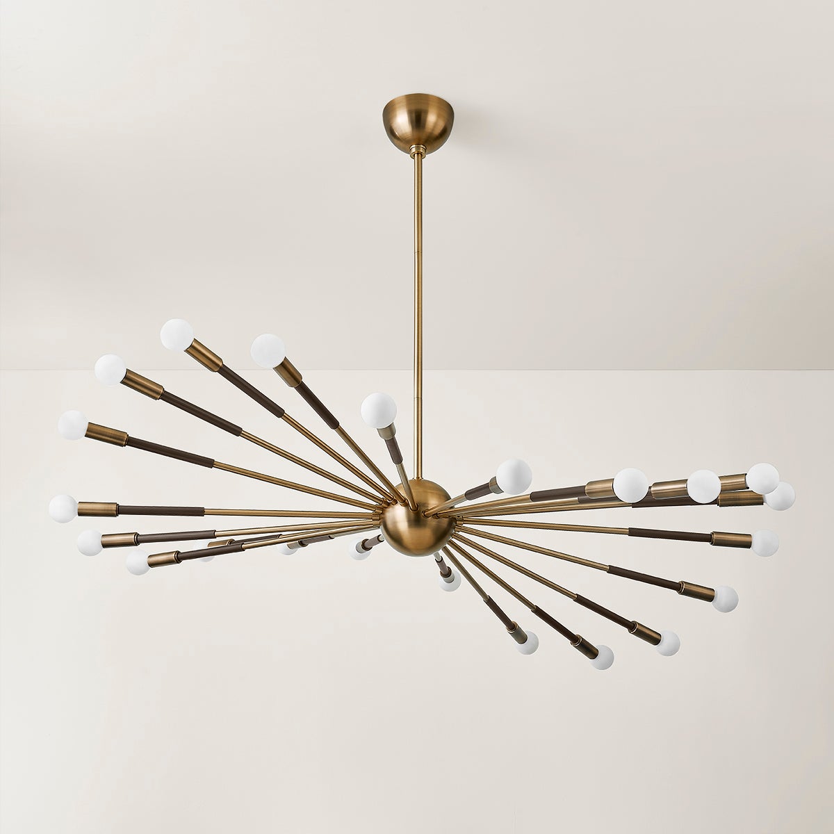 Obie 22-Light Large Chandelier by Troy Lighting in Patina Brass and Bronze, Dimmable, Elegant Design