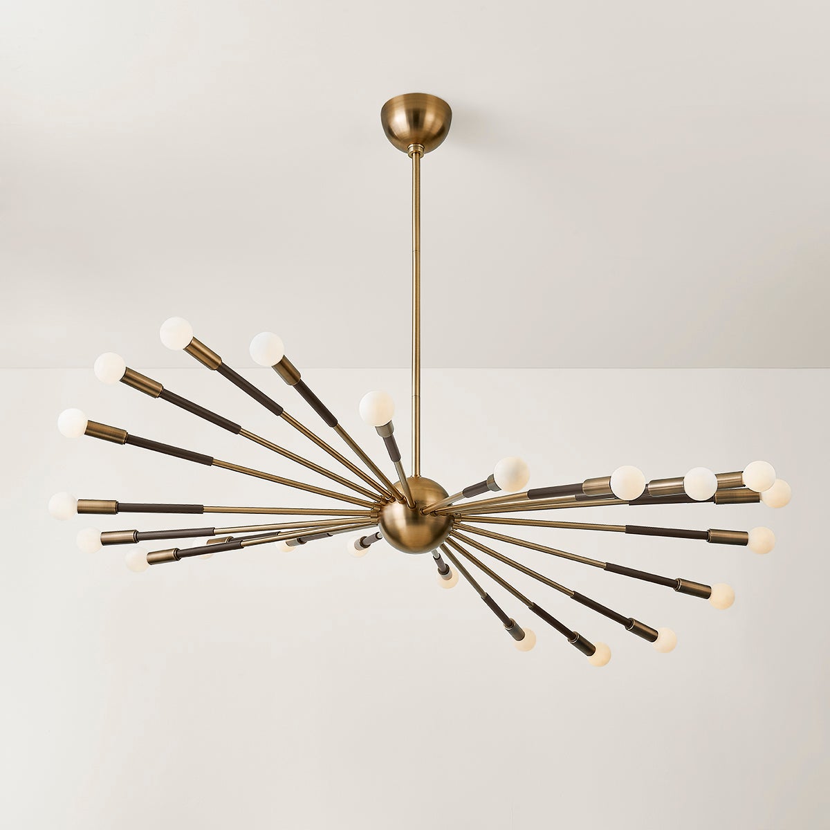 Obie 22-Light Large Chandelier by Troy Lighting in Patina Brass and Bronze, Dimmable, Elegant Design