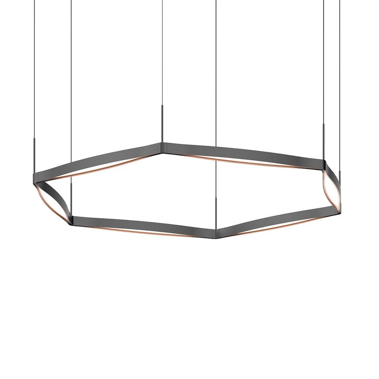 Ola 1 Ring LED Pendant Light by SONNEMAN - Dimmable 72W, 6600 Lumens, Modern Design, 2 Finishes