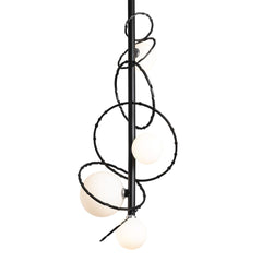 Olympus Vertical Pendant Light by Hubbardton Forge – 4 Glass Globes, Custom Finishes, Dimmable, 120V