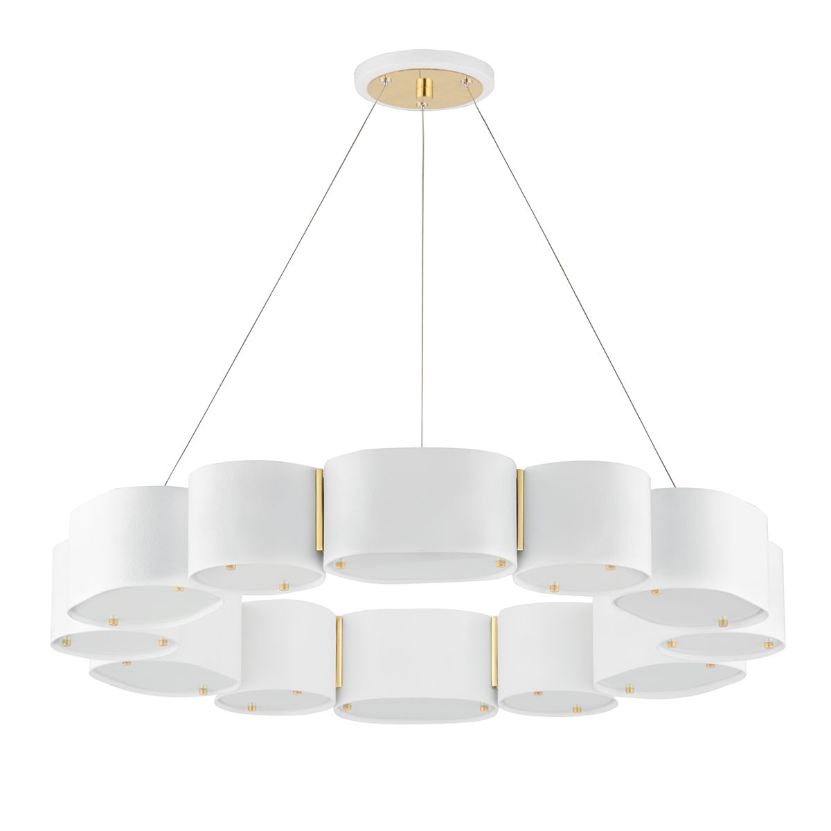 Opal Chandelier by Corbett Lighting, 12-Light, Adjustable 16.75"-114.25", Dimmable, UL Damp Rated