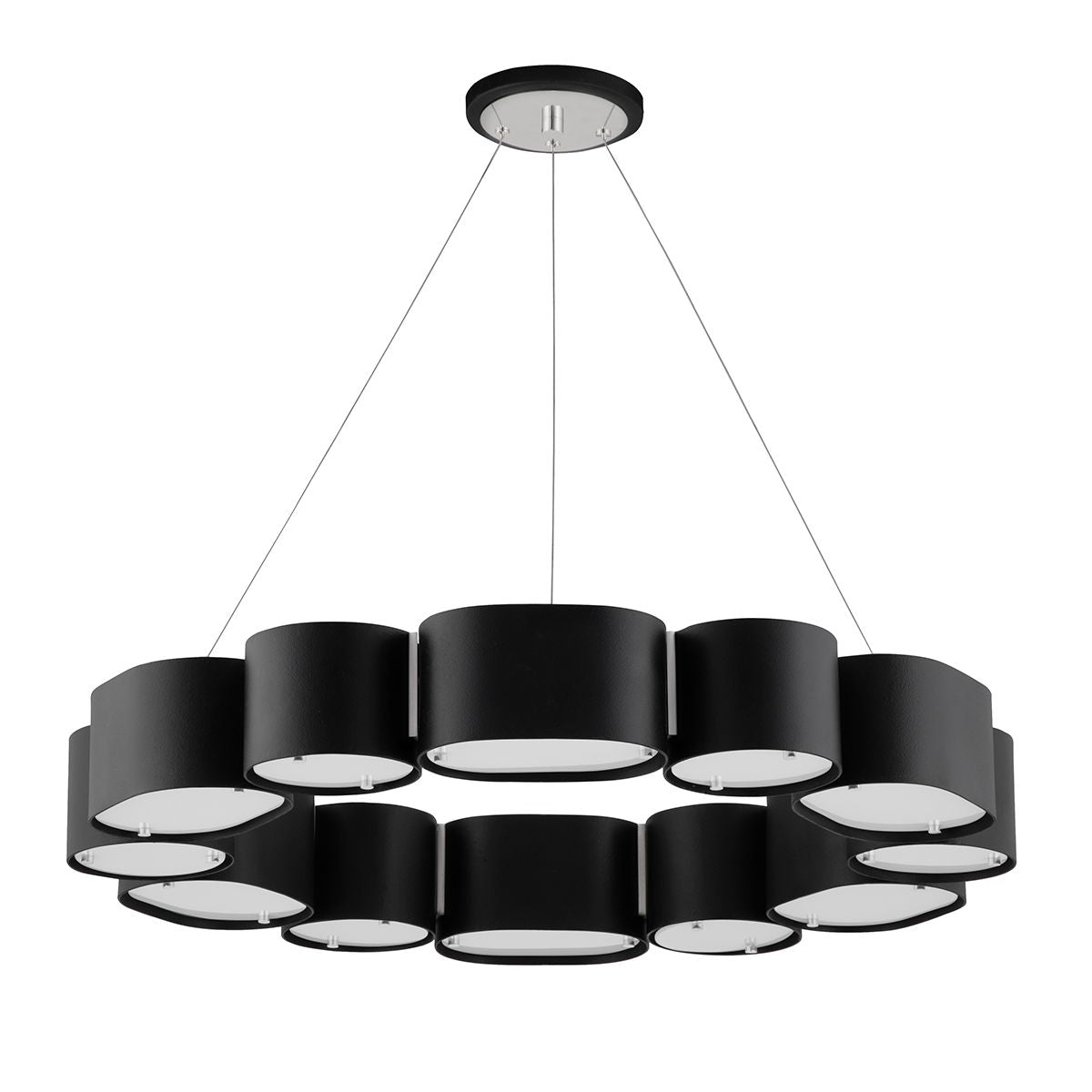 Opal Chandelier by Corbett Lighting, 12-Light, Adjustable 16.75"-114.25", Dimmable, UL Damp Rated
