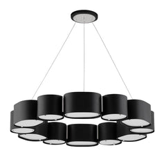 Opal Chandelier by Corbett Lighting, 12-Light, Adjustable 16.75"-114.25", Dimmable, UL Damp Rated