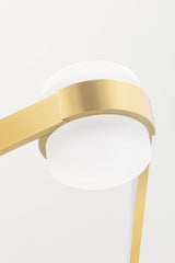 Hudson Valley Lighting 2738 Orbit 6-Light Chandelier, Dimmable, Opal Glass, Aged Brass or Polished Nickel