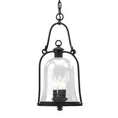 Owings Mill Outdoor Hanging Light by Troy Lighting, Vintage Design, 3-Light, UL Damp Rated, Dimmable, Black Finish