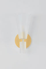 Pine Isle Wall Sconce by Hudson Valley Lighting - Dimmable 1-Light Fixture with Etched Glass Shade