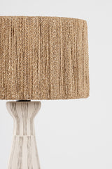 Palma Table Lamp 30" Tall by Troy Lighting - Textured Ceramic Base, Dimmable, Natural String Shade
