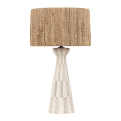Palma Table Lamp 30" Tall by Troy Lighting - Textured Ceramic Base, Dimmable, Natural String Shade