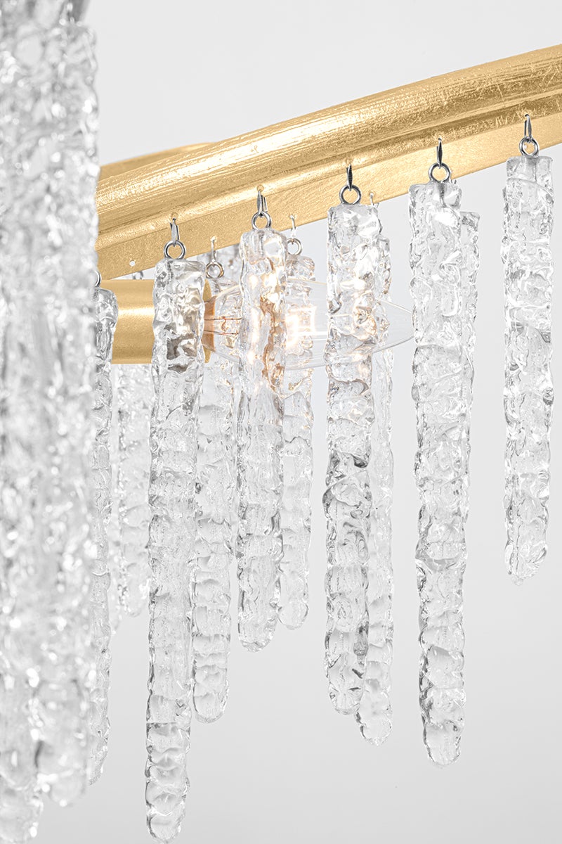 Pandora Chandelier by Corbett Lighting – Vintage Gold Leaf Design, 5 Light, Dimmable, Crystal Elegance