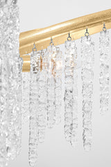 Pandora Chandelier by Corbett Lighting – Vintage Gold Leaf Design, 5 Light, Dimmable, Crystal Elegance
