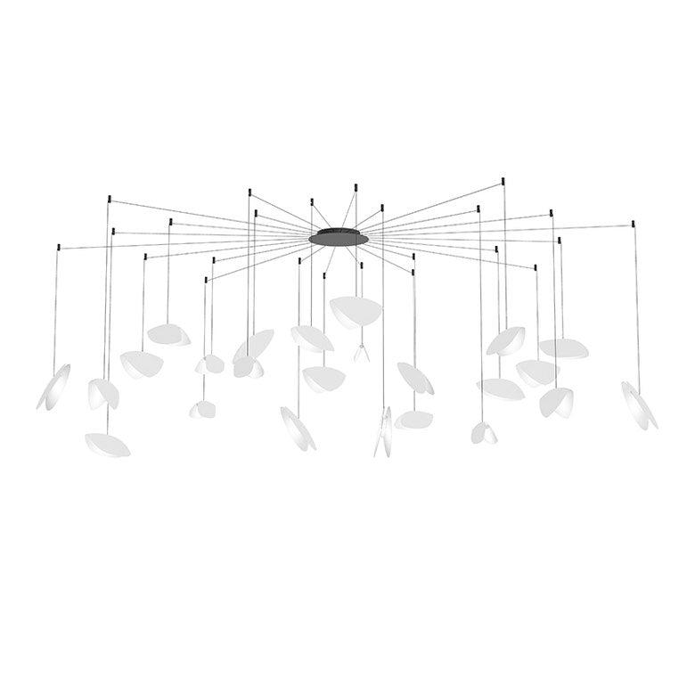 Papillons 24-Light LED Chandelier by SONNEMAN, Adjustable Height, Dimmable, Energy Efficient, 3000K Warm Glow