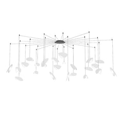 Papillons 24-Light LED Chandelier by SONNEMAN, Adjustable Height, Dimmable, Energy Efficient, 3000K Warm Glow