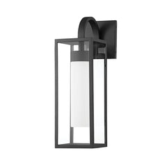 Pax Medium Outdoor Wall Sconce By Troy Lighting, Dimmable, UL Wet Rated, Textured Black Finish