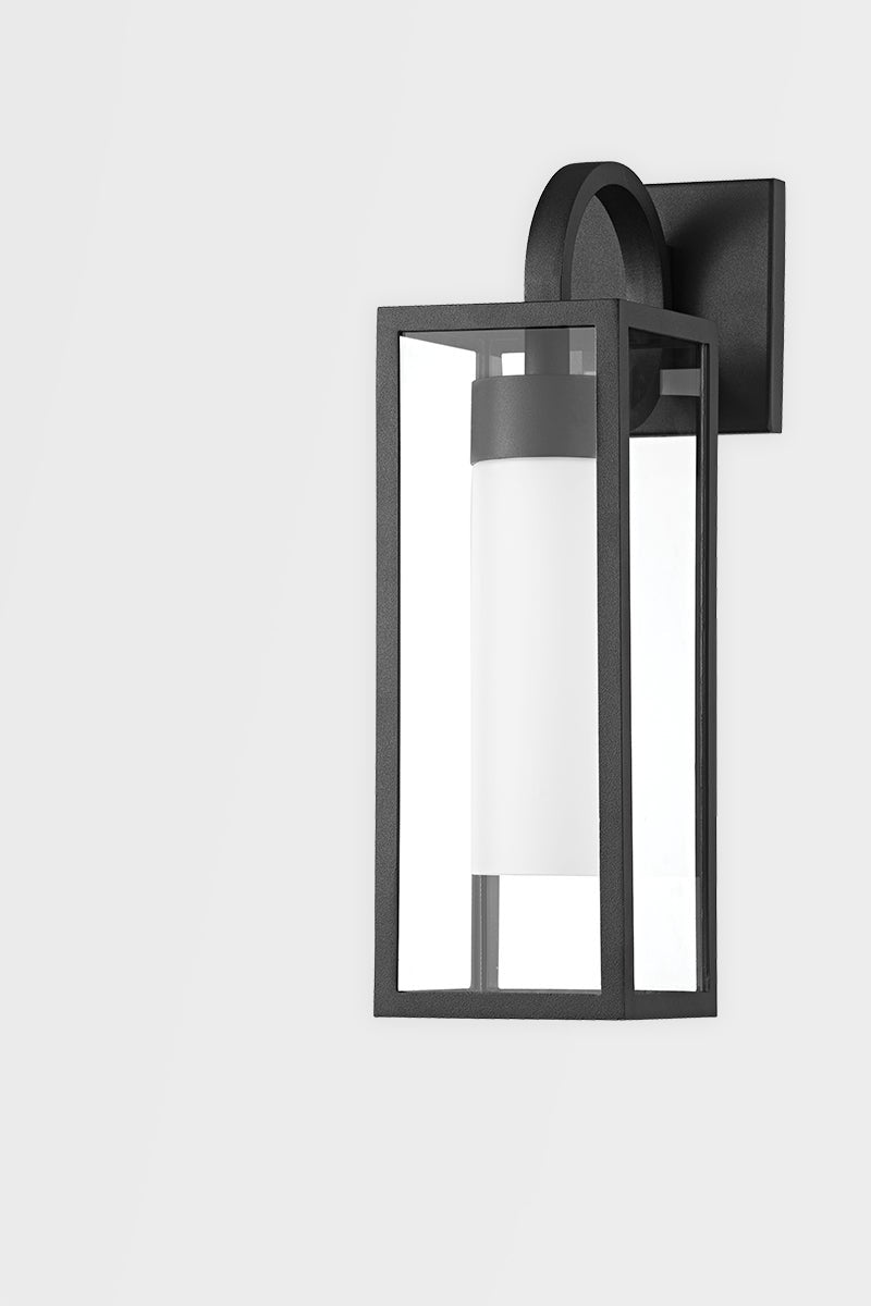 Pax Outdoor Wall Sconce 16.5" By Troy Lighting - Weather Resistant, Clear Glass Shade, Textured Black Finish