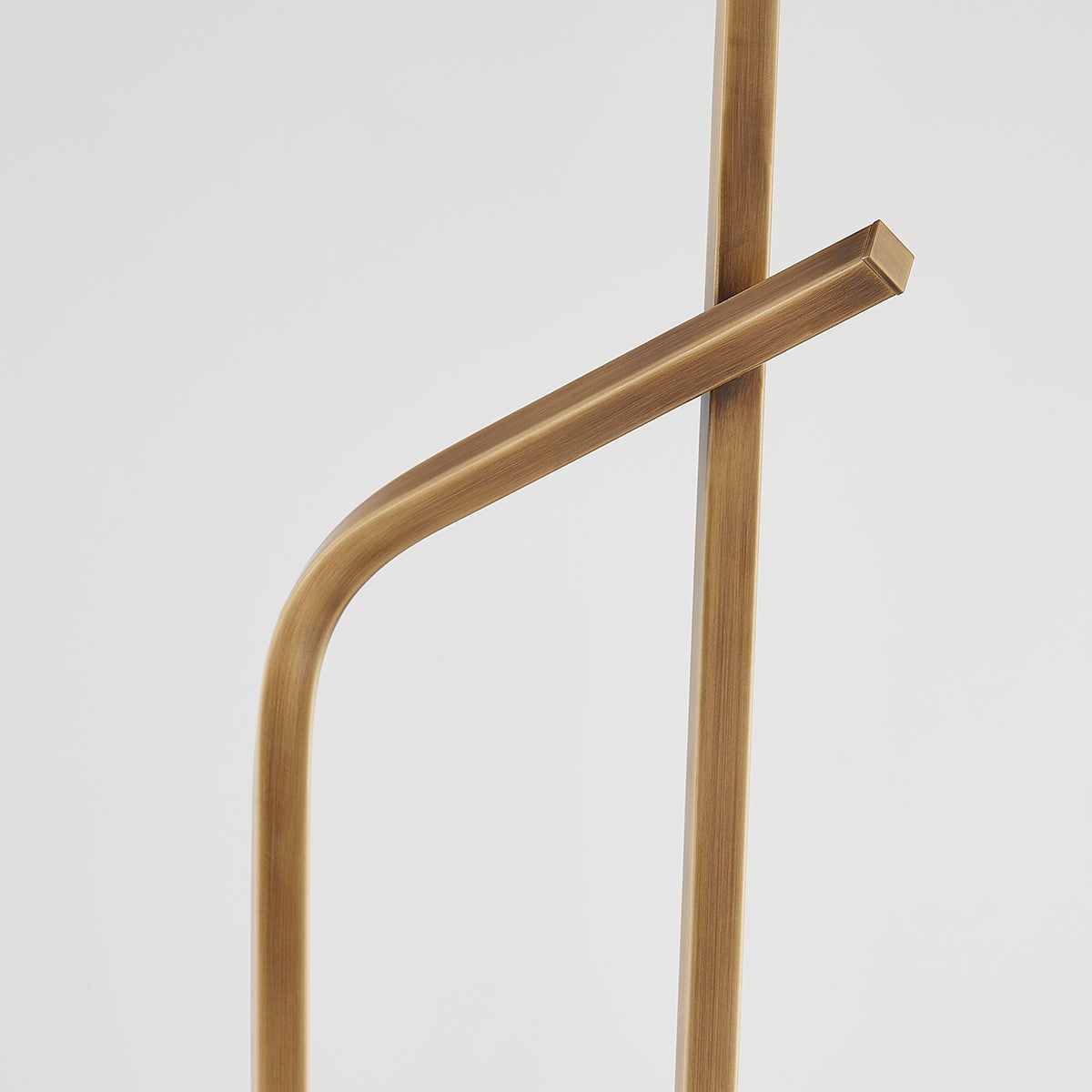 Pearce Floor Lamp 64" by Troy Lighting with Dimmable Off-White Linen Shade & Patina Brass Finish