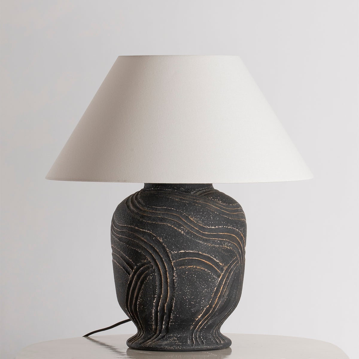 Pecola Table Lamp by Troy Lighting PTL2424-PBR/CAN with Dimmable Feature and Folk Art Etchings