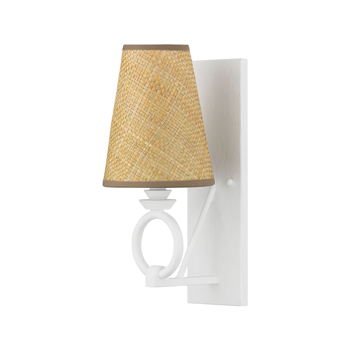 Pendelton Sconce 1710-WP By Hudson Valley Lighting - Buri Palm Leaf Shade, Dimmable, UL Damp Rated