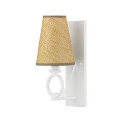 Pendelton Sconce 1710-WP By Hudson Valley Lighting - Buri Palm Leaf Shade, Dimmable, UL Damp Rated