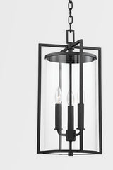 Percy Outdoor Hanging Lantern by Troy Lighting, 3 Bulbs, Dimmable, Textured Black Finish, UL Wet Rated