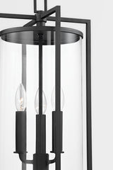 Percy Outdoor Hanging Lantern by Troy Lighting, 3 Bulbs, Dimmable, Textured Black Finish, UL Wet Rated