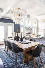 Piemonte 43.5" Large Chandelier by Corbett Lighting with Gold Leaf Iron and Textured Glass Panels