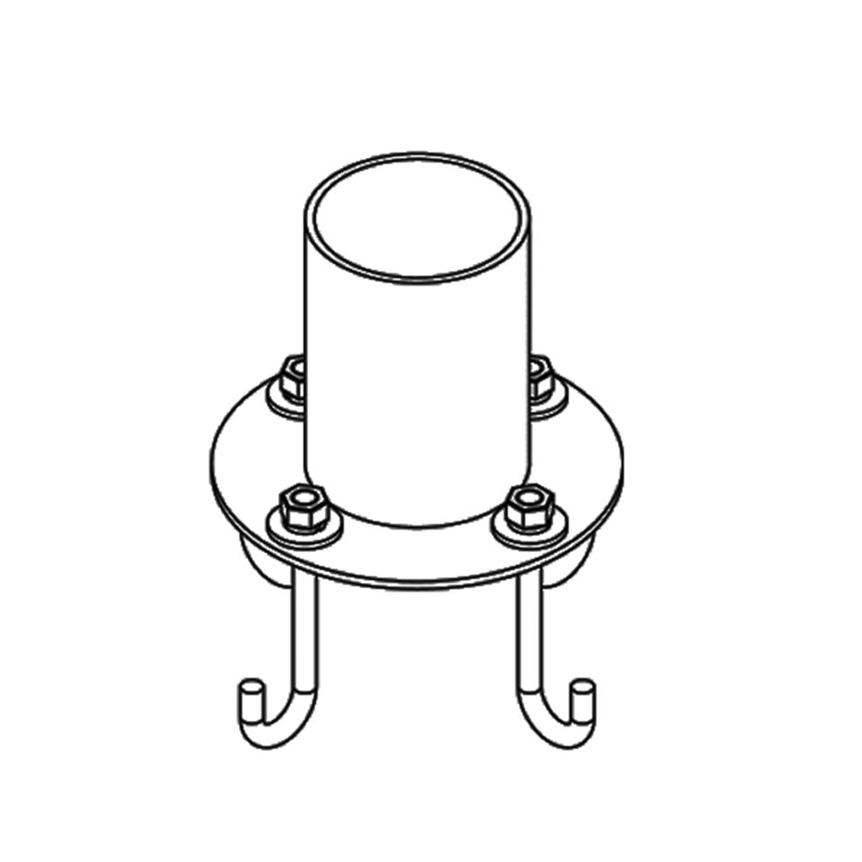 Hubbardton Forge 390013 Round Pier Mount - Handcrafted Outdoor Lighting, Custom Finish Options