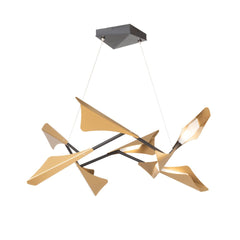 Plume 8-Light LED Pendant by Hubbardton Forge - Dimmable, Adjustable Height, Energy Efficient