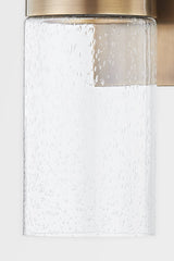 Pristine Wall Sconce by Troy Lighting, Patina Brass Finish, Dimmable, UL Wet Rated, 12.75"x5.25