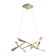 Hubbardton Forge Quill LED Pendant Light, Dimmable, 28W, 1218 Lumens, Adjustable Height, UL Damp