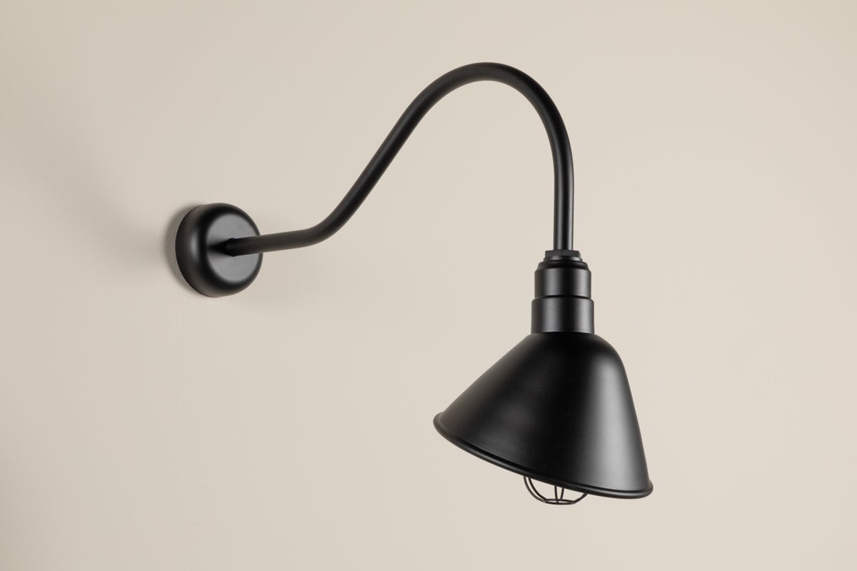 Troy RLM Lighting San Bruno Wall Sconce, Matte Black, Industrial Style, Dimmable, Outdoor/Indoor