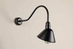 Troy RLM Lighting San Bruno Wall Sconce, Matte Black, Industrial Style, Dimmable, Outdoor/Indoor