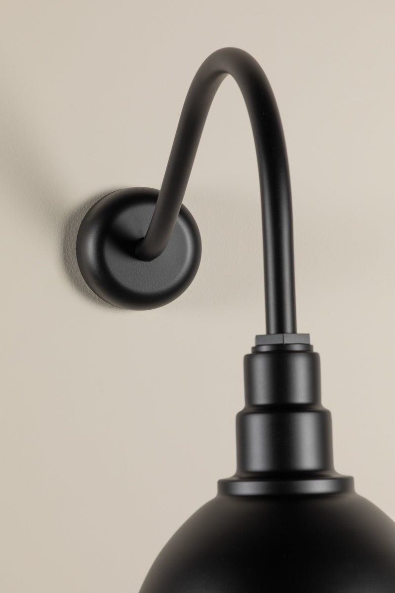 Ventura Wall Sconce by Troy RLM Lighting - Modern Matte Black Outdoor Light, Dimmable, UL Wet Rated