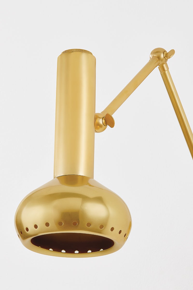 Roald Sconce 1-Light Adjustable Wall Light by Hudson Valley Lighting in Aged Brass & Distressed Bronze