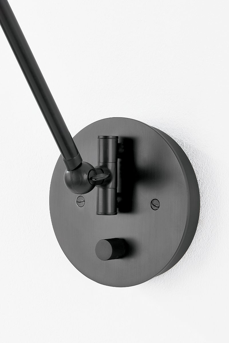 Roald Sconce 1-Light Adjustable Wall Light by Hudson Valley Lighting in Aged Brass & Distressed Bronze