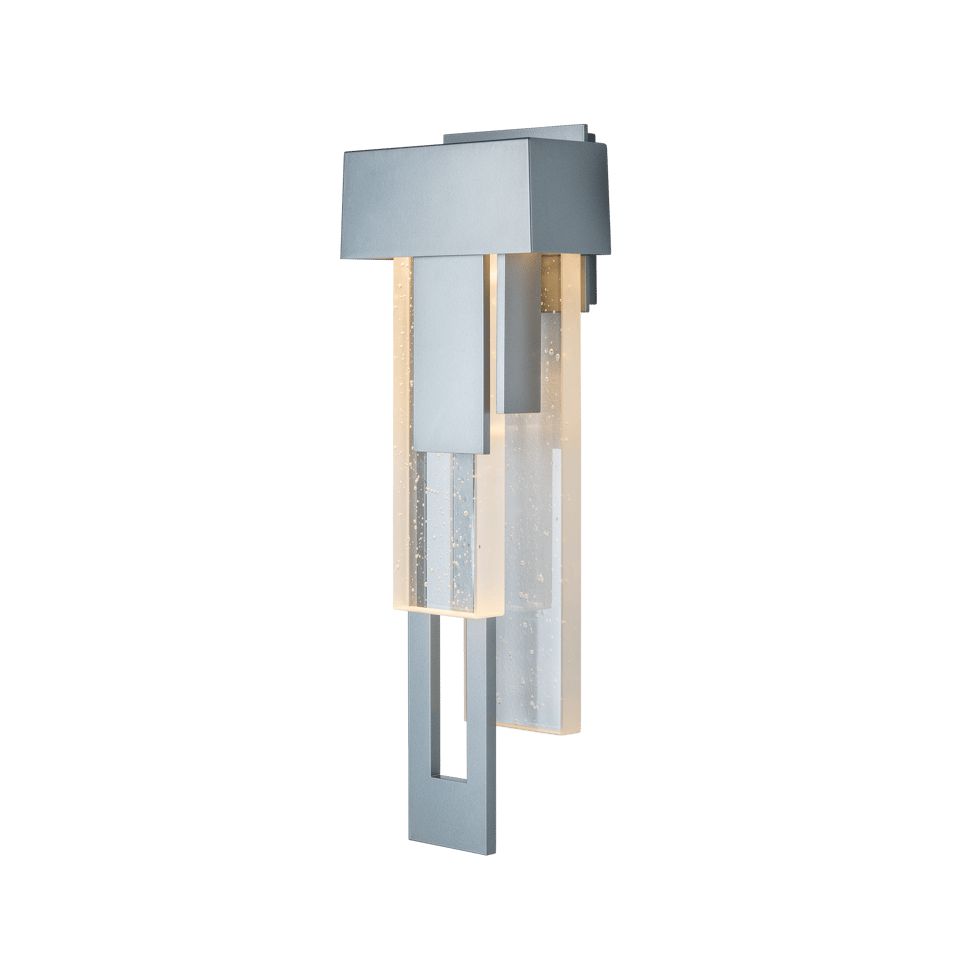 Rainfall LED Outdoor Sconce 11W by Hubbardton Forge - Dimmable, UL Listed, Clear Seeded Glass, 250 Lumens