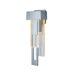 Rainfall LED Outdoor Sconce 11W by Hubbardton Forge - Dimmable, UL Listed, Clear Seeded Glass, 250 Lumens
