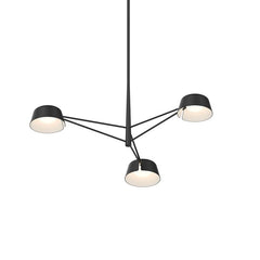 SONNEMAN Ray 3-Light LED Chandelier, Dimmable, Energy-Efficient, Adjustable Height, Modern Design