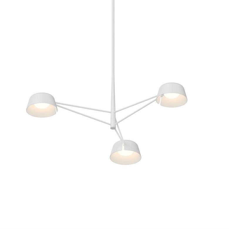 SONNEMAN Ray 3-Light LED Chandelier, Dimmable, Energy-Efficient, Adjustable Height, Modern Design