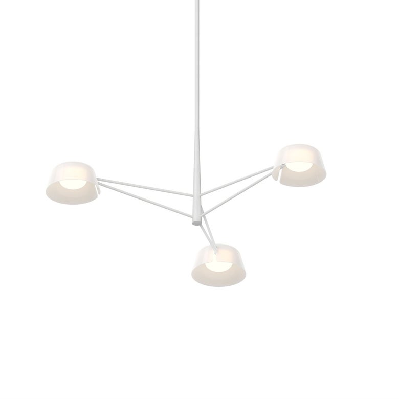 SONNEMAN Ray 3-Light LED Chandelier, Dimmable, Energy-Efficient, Adjustable Height, Modern Design