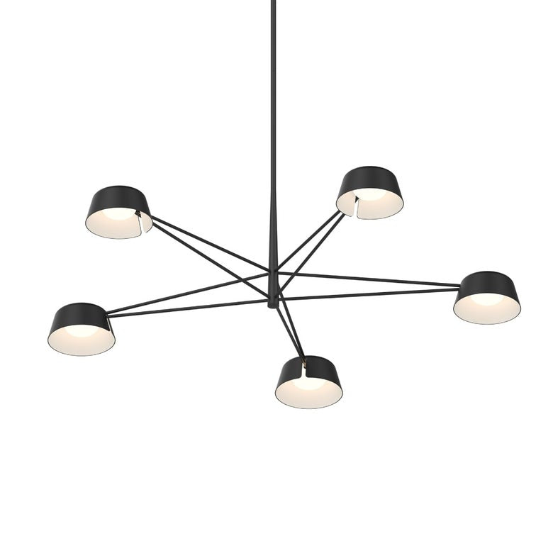 Ray 5-Light Chandelier by SONNEMAN - Modern Geometric Design, Energy-Efficient LED, Dimmable Lighting