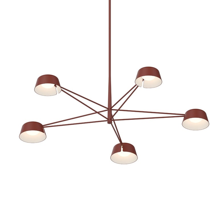 Ray 5-Light Chandelier by SONNEMAN - Modern Geometric Design, Energy-Efficient LED, Dimmable Lighting