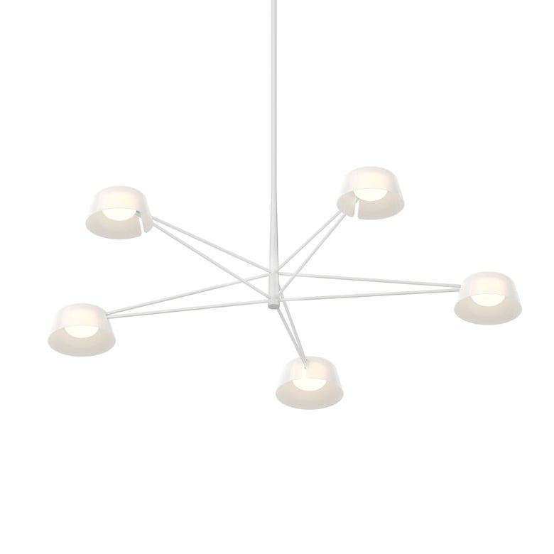 Ray 5-Light Chandelier by SONNEMAN - Modern Geometric Design, Energy-Efficient LED, Dimmable Lighting