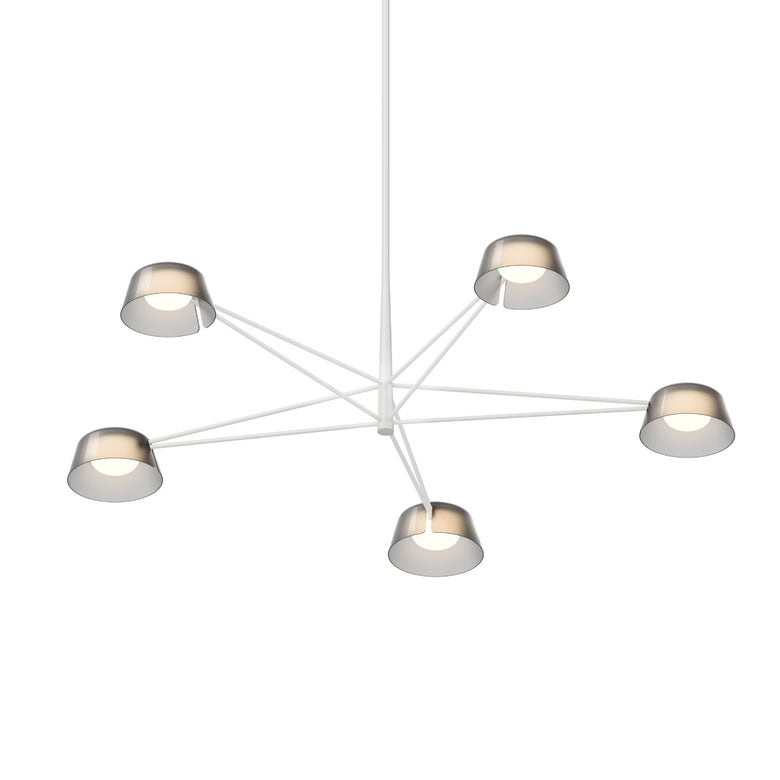 Ray 5-Light Chandelier by SONNEMAN - Modern Geometric Design, Energy-Efficient LED, Dimmable Lighting