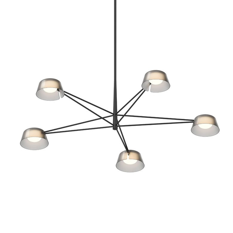 Ray 5-Light Chandelier by SONNEMAN - Modern Geometric Design, Energy-Efficient LED, Dimmable Lighting