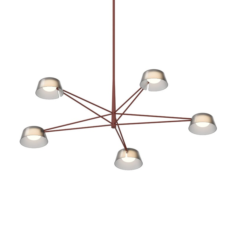 Ray 5-Light Chandelier by SONNEMAN - Modern Geometric Design, Energy-Efficient LED, Dimmable Lighting