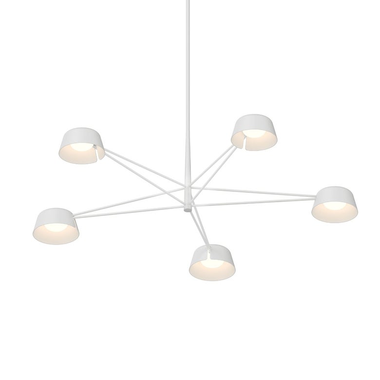 Ray 5-Light Chandelier by SONNEMAN - Modern Geometric Design, Energy-Efficient LED, Dimmable Lighting