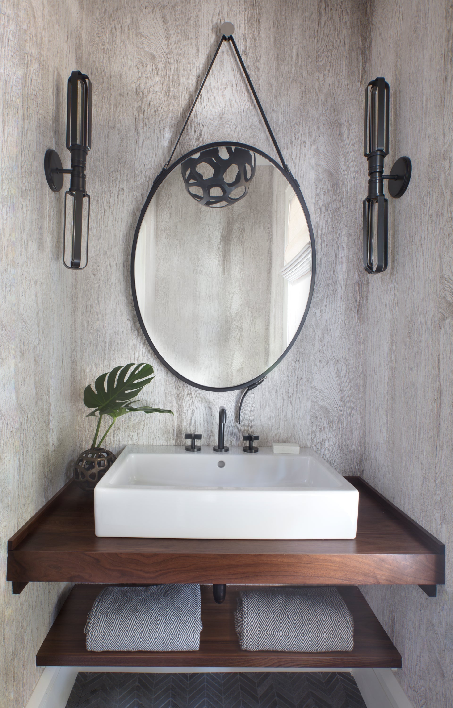 Red Hook Sconce 2-Light by Hudson Valley Lighting in Aged Brass & Old Bronze, Dimmable, Industrial Elegance