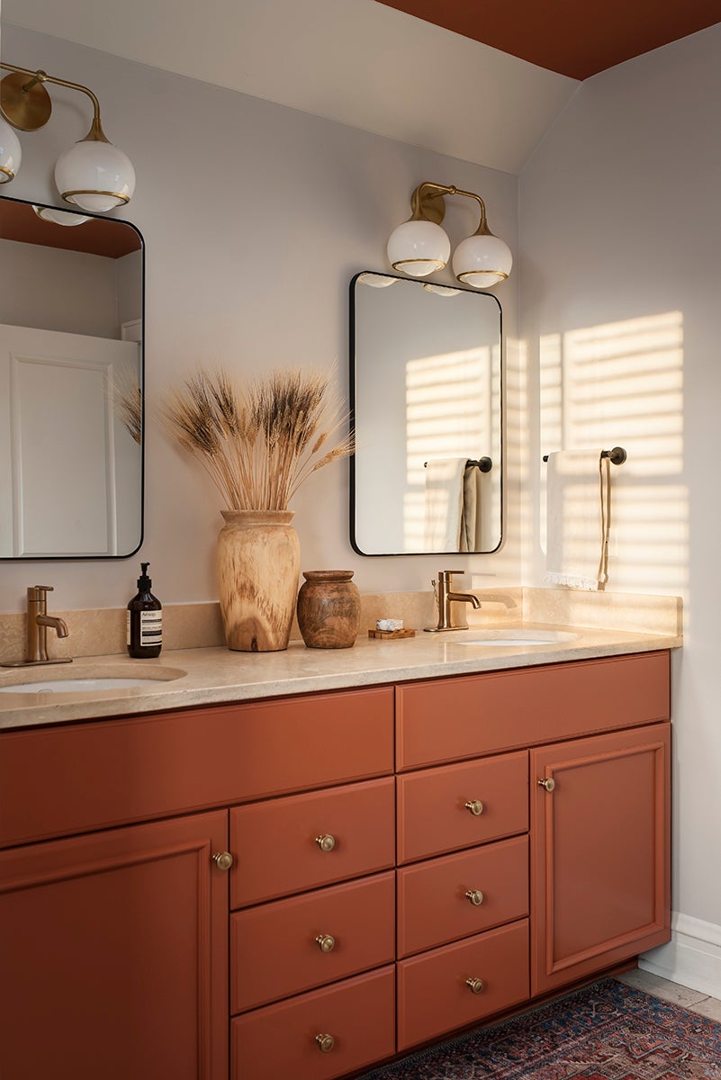 Mitzi Reese 2-Light Vanity Light with Opal Glass Shades, Dimmable, UL Damp Rated, Multiple Finishes
