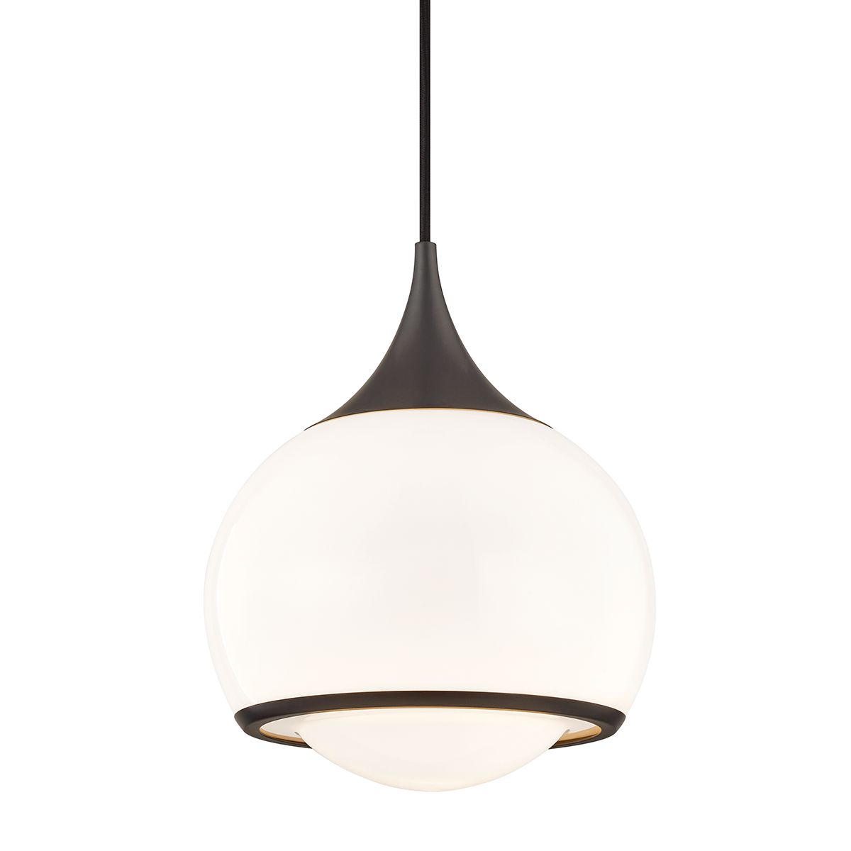 Mitzi Reese Medium Pendant Light - Victorian Elegance, Opal Glossy Shade, Adjustable Height 15.75-141.75