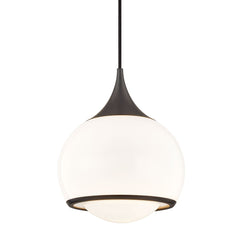 Mitzi Reese Medium Pendant Light - Victorian Elegance, Opal Glossy Shade, Adjustable Height 15.75-141.75